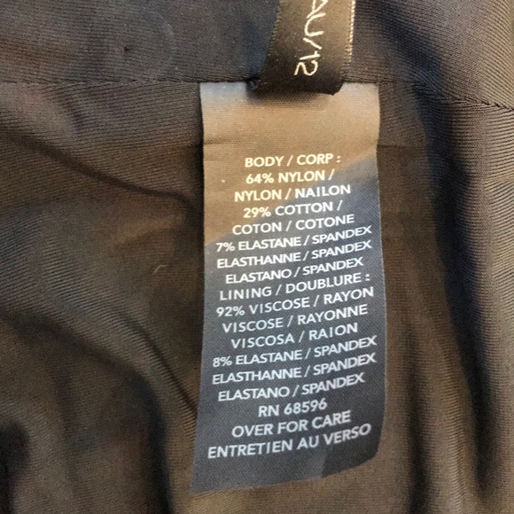 Donna Karen Black Cross Top Tank Tops